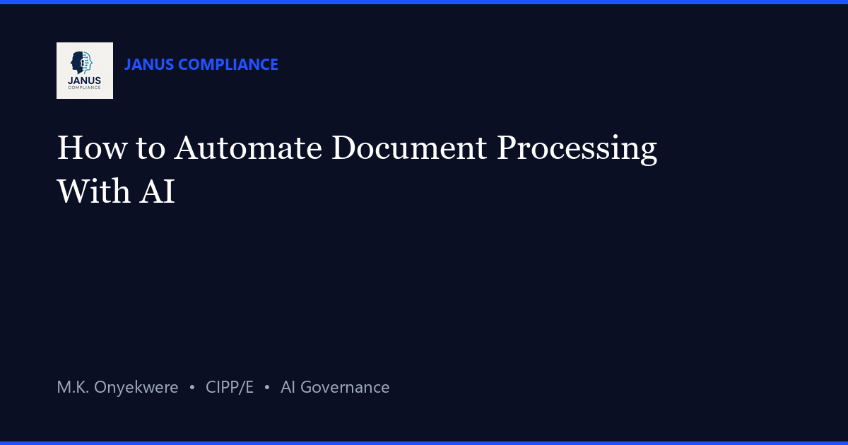 Automate Document Processing How to Automate Document Processing With AI: Contracts, Applications ...